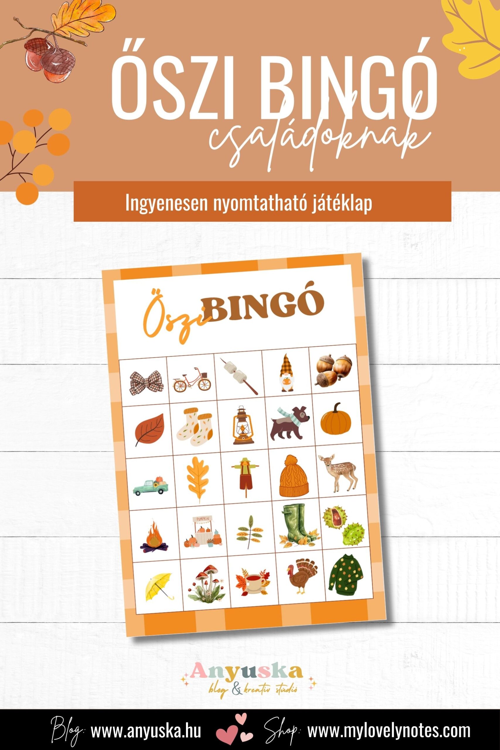Őszi Bingó gyerekeknek – ingyenesen nyomtatható játék családi kalandokhoz