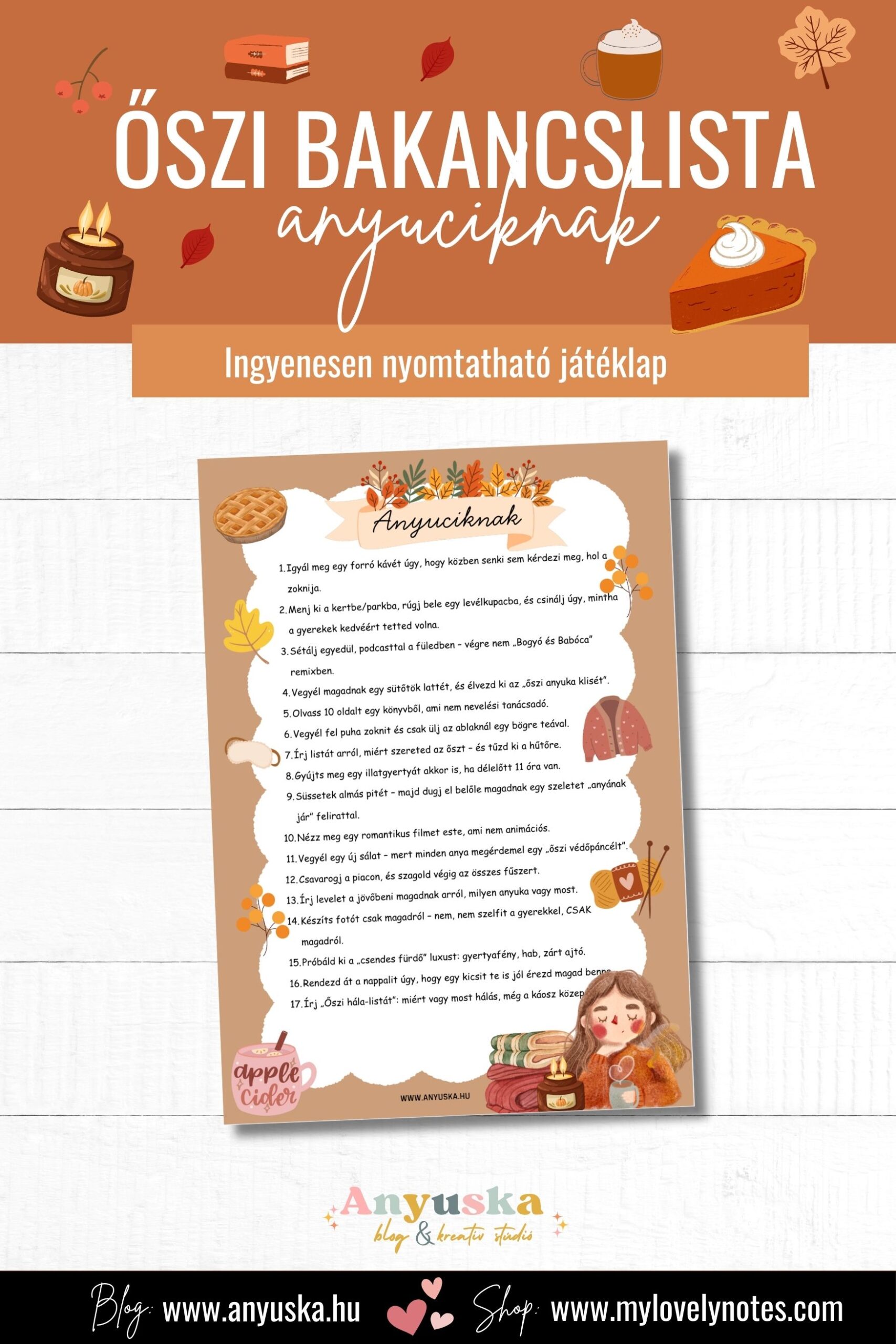 őszi bakancslista anyuciknak