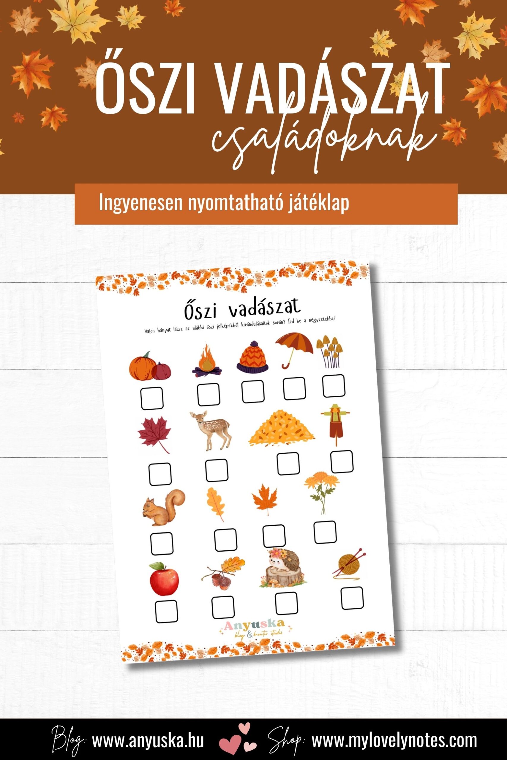 ingyenesen nyomtatható őszi kincsvadászat